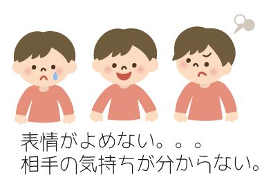 表情がよめない。。。相手の気持ちが分からない。