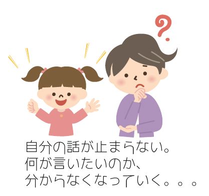 自分の話が止まらない。何が言いたいのか分からなくなっていく。。。 自分の話が止まらない。何が言いたいのか分からなくなっていく。。。